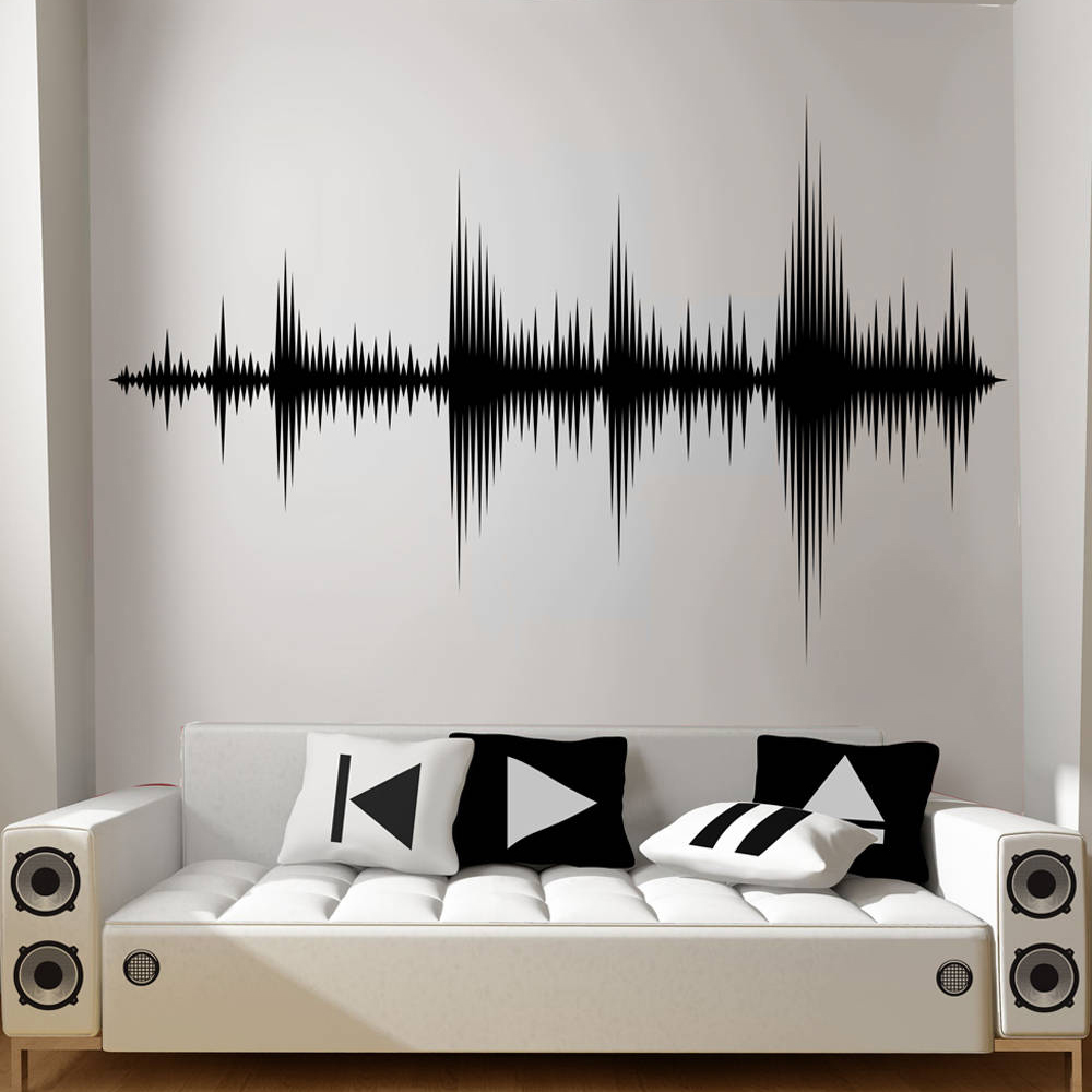 Audio Music Remove - Gelombang Audio Dinding Gelombang Suara Stiker
