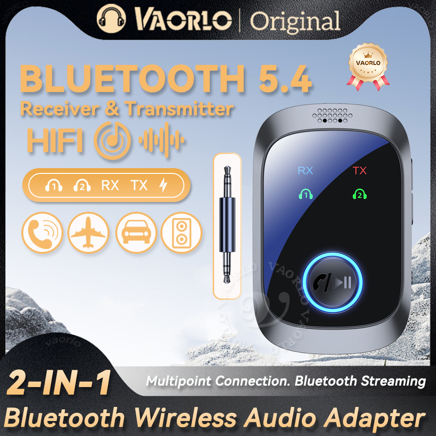 Audio Hd Music - Penerima/Pemancar Audio Bluetooth 5.4 2-in-1 yang
