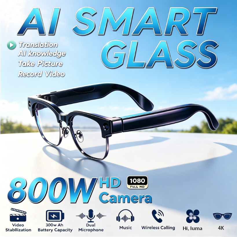 Audio Music Ai - Kacamata Pintar 800W HD Pixel untuk