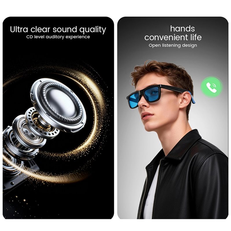 Kacamata Audio Pintar AI Sentu - Audio Music Ai ulasan dan harga