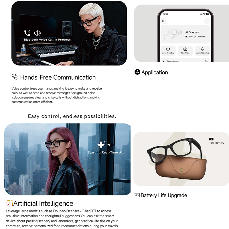 Kacamata Pintar AI 2026 HD 800 - Audio Music Ai ulasan dan harga