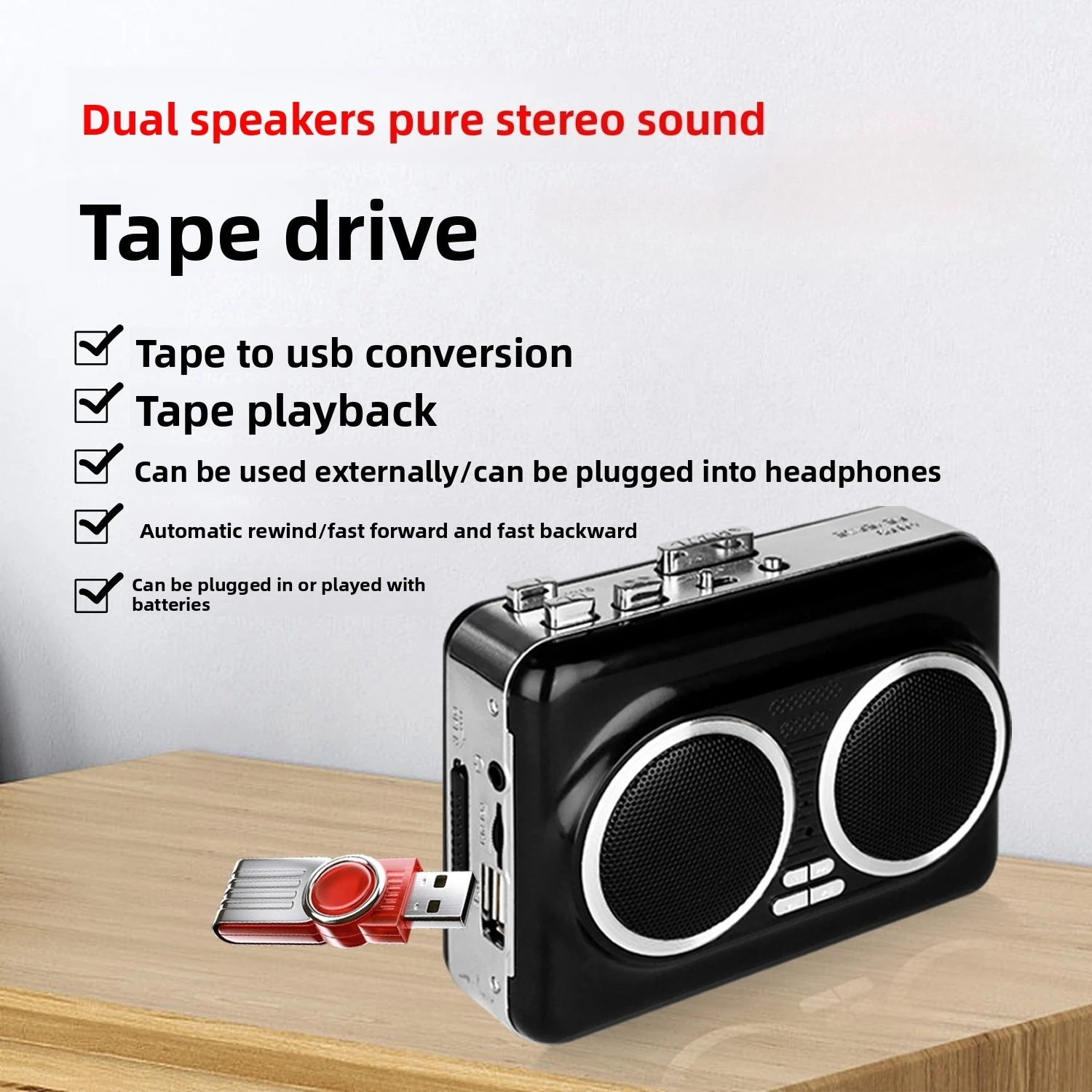 Pemutar Kaset USB, Perekam Aud - Audio Music Mp3 Free ulasan dan harga