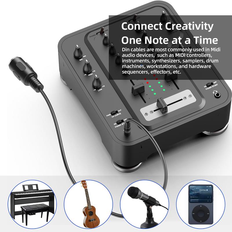 Kabel Konverter MIDI Din 5 Ke  - Audio Music Instrumental ulasan dan harga